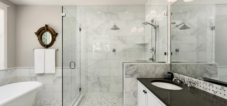 bathroom shower door installation in Eureka