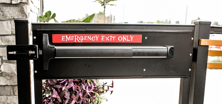 emergency push bar installation in Eureka